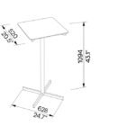 H2 Table bistro hpl LBS900