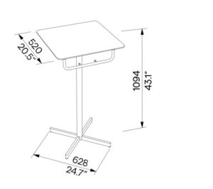 H2 Table bistro hpl LBS920 dim