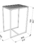 H2 table bistro bois LBS600