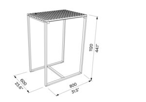 H2 table bistro bois LBS600