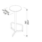 H2 tabouret bistro hpl LBS180
