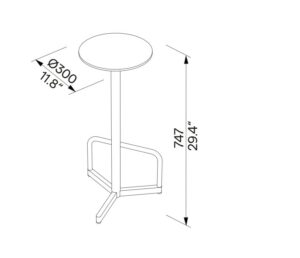 H2 tabouret bistro hpl LBS180