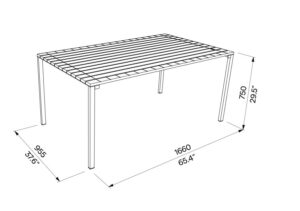 HI table rectangulaire LBS630