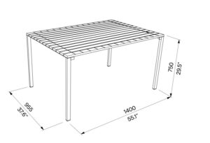 HI table rectangulaire LBS640
