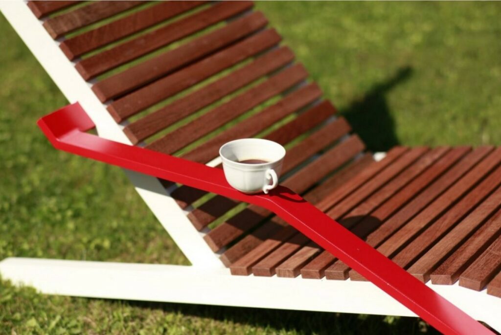 A1 chaise longue bois LAL455 