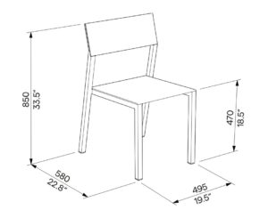 E2 chaise hpl LCR120