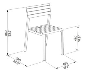 E2 chaise bois LCR126
