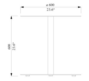 SP210 table diam 60cm