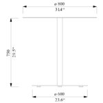 SP310 table diam 80cm