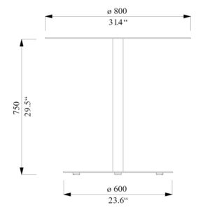 SP310 table diam 80cm