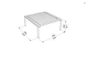 Table basse carrée en bois résistante MURZO