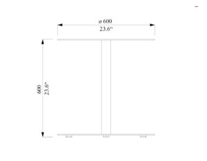 Table circulaire tout acier outdoor 60 x 60cm VERO