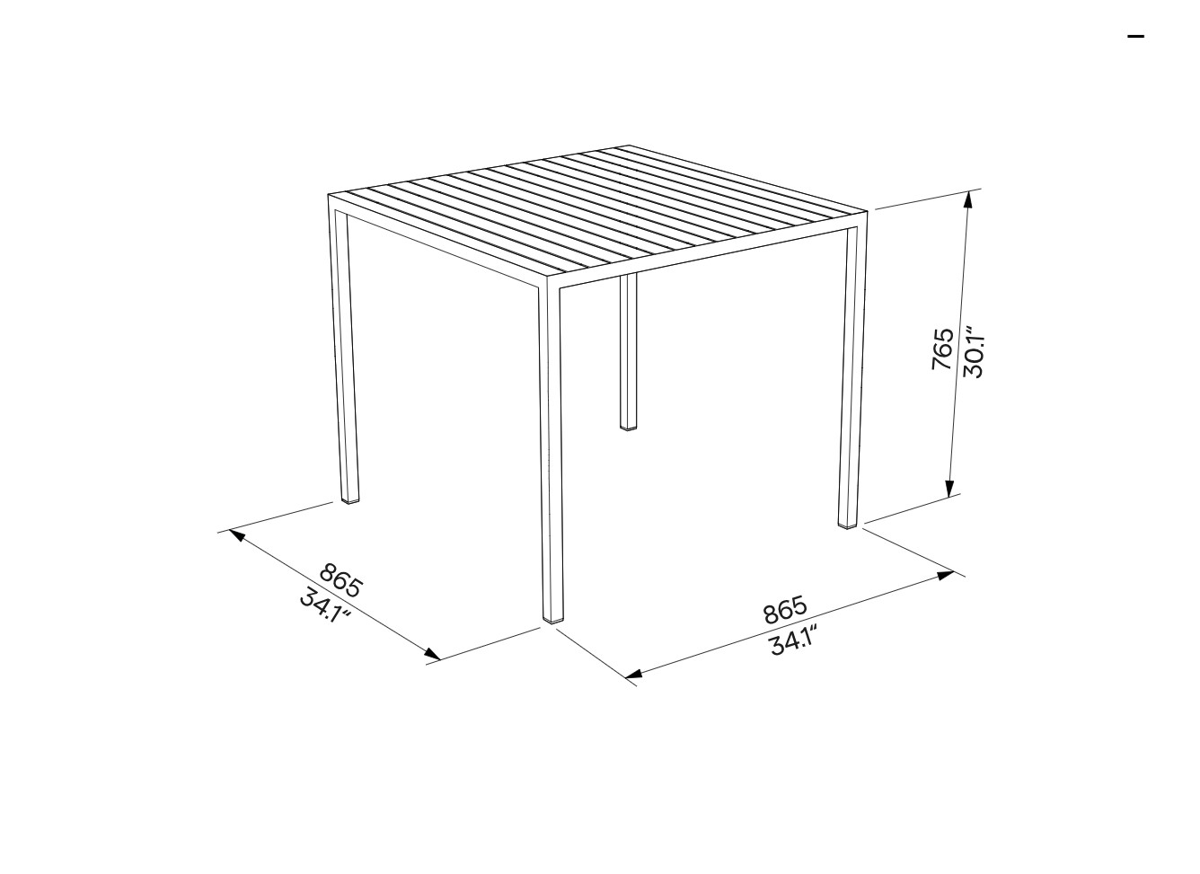 Table jardin bois extérieur QUENZA