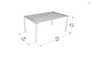 Table robinier rectangulaire extérieur ORTO