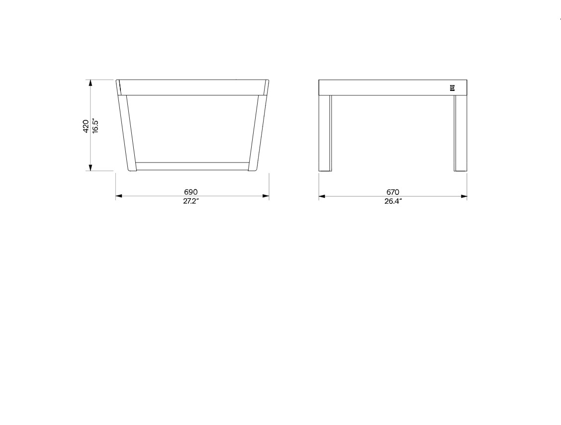 Tabouret bois pour jardin BASTELICA