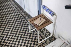 Tabouret extérieur dossier confortable FORCIOLO