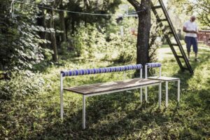 Tabouret extérieur dossier confortable FORCIOLO