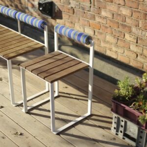 Tabouret extérieur dossier confortable FORCIOLO