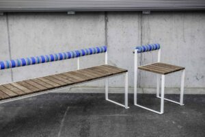Tabouret extérieur dossier confortable FORCIOLO