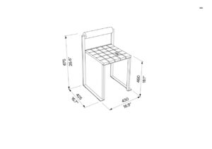 Tabouret extérieur dossier confortable FORCIOLO