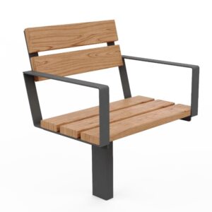 U1-153 Fauteuil bois avec accoudoirs