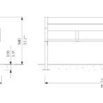 U1-350 banc double bois égoé