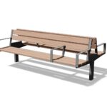 U1-350 banc double long bois ERNÉE.