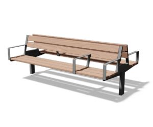 U1-350 banc double long bois ERNÉE.