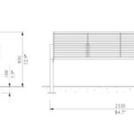 U1-390 banc double tout acier CRAON plan