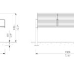 U1-391 banc double 1850mm