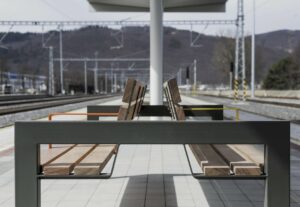 U1-450 banc double long bois VALLET 2150mm-