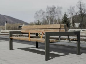 U1-450 banc double long bois VALLET 2150mm.