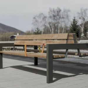 Banc double long bois VALLET