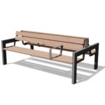 U1-450 banc double long bois VALLET 2150mm