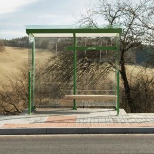 Abribus avec banc bois et 2 parois latérales BOBIGNY (10)