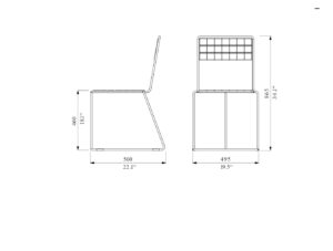 Chaise acier bois extérieur TARRANO