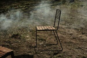Chaise acier bois outdoor TALLONE