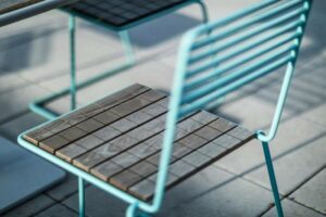 Chaise acier bois outdoor TALLONE