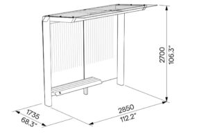 Collection X2-200L-SS abribus dim