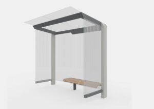 Collection X2-210R-SS abribus assise à droite