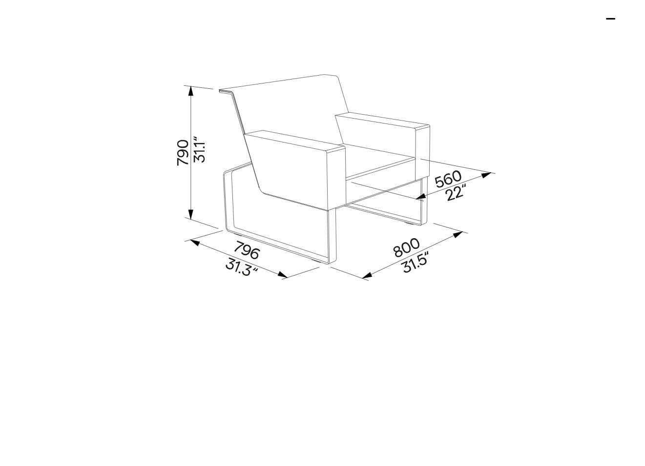 Fauteuil confortable outdoor en tissu MANSO (6)