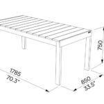 L2 Table bois 175cm SN110