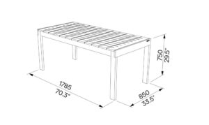 L2 Table bois 175cm SN100