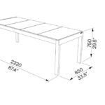 L2 Table hpl 220cm SN125