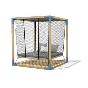 Lit suspendu dans Pergola CUCURRON