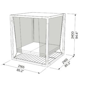 Lit suspendu dans Pergola CUCURRON (2)