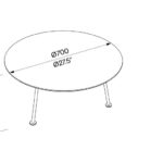 N1 Table ronde 70cm MA105