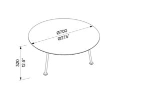 N1 Table ronde 70cm MA105