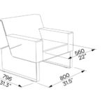 R1 Fauteuil avec poches MO1102