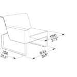 R1 Fauteuil un accoudoir côté droit MO116